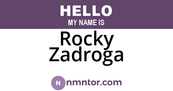 Rocky Zadroga
