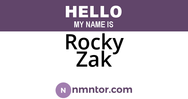 Rocky Zak