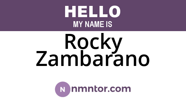 Rocky Zambarano