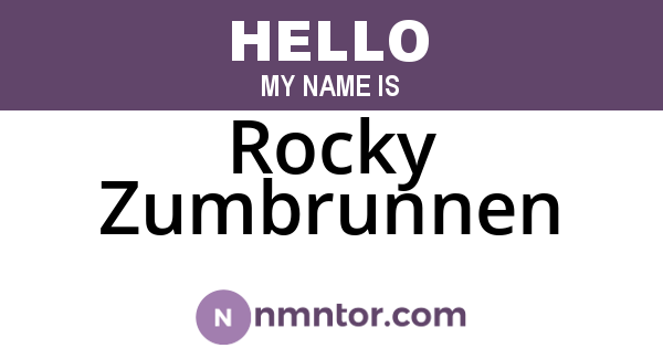 Rocky Zumbrunnen