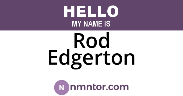Rod Edgerton
