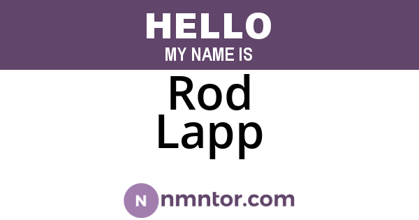 Rod Lapp