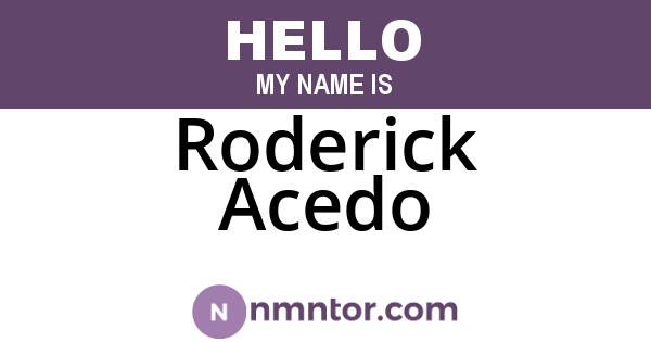 Roderick Acedo