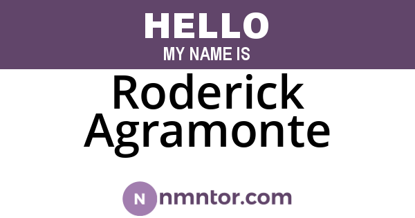 Roderick Agramonte