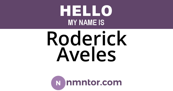 Roderick Aveles