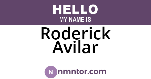 Roderick Avilar