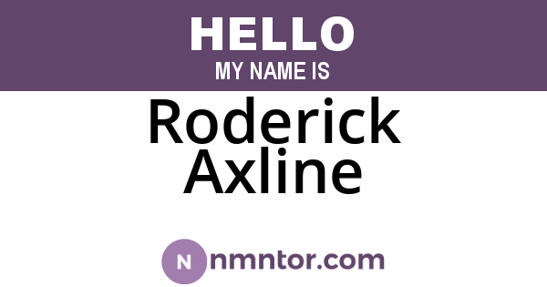 Roderick Axline