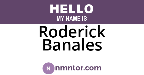 Roderick Banales