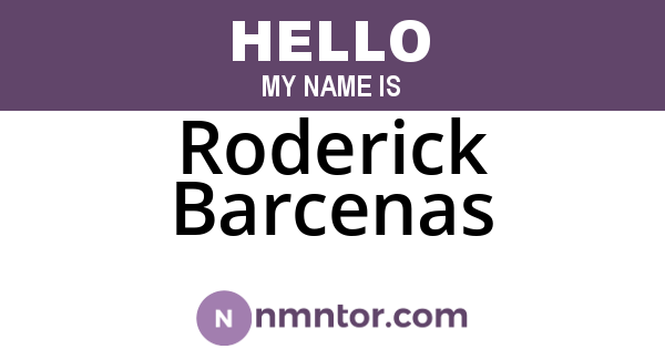 Roderick Barcenas
