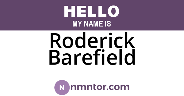 Roderick Barefield