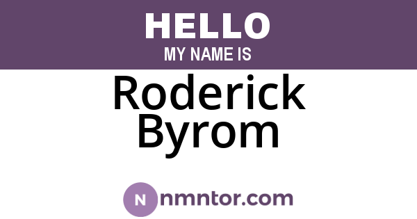 Roderick Byrom