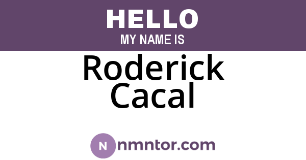 Roderick Cacal