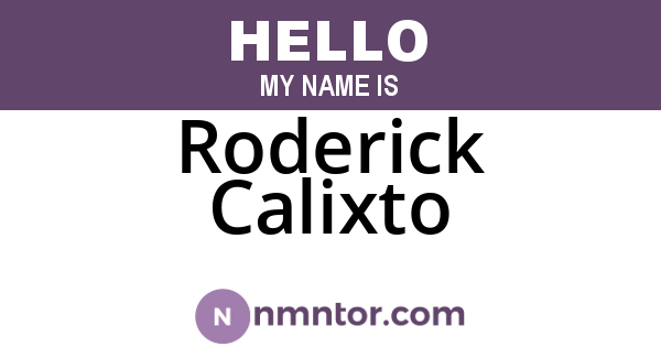 Roderick Calixto