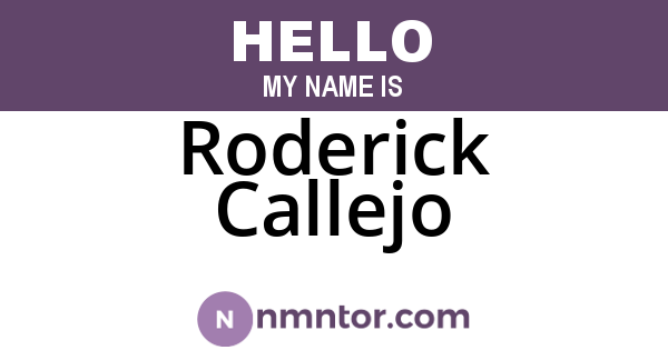 Roderick Callejo
