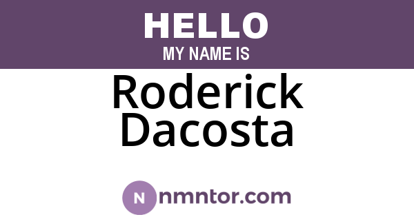 Roderick Dacosta