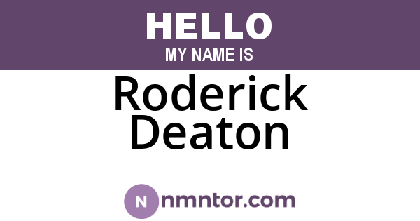 Roderick Deaton