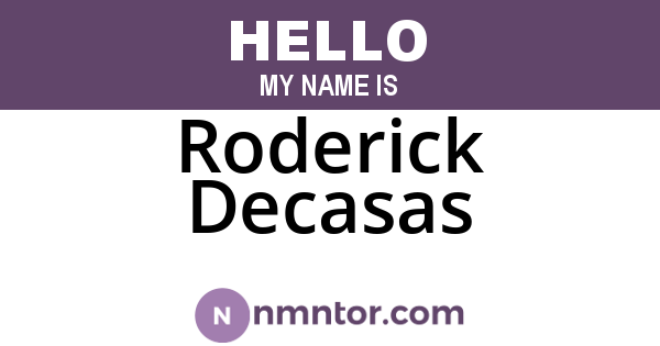 Roderick Decasas