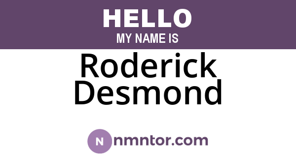 Roderick Desmond