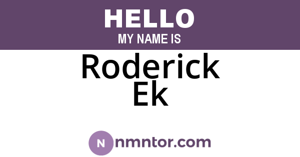 Roderick Ek