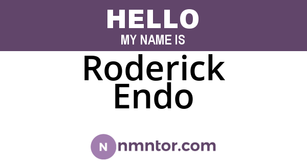 Roderick Endo