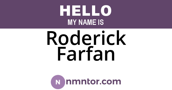 Roderick Farfan