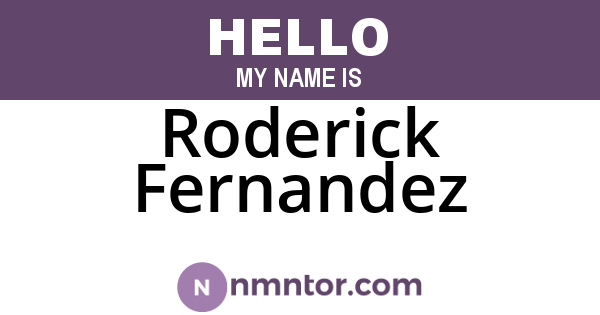 Roderick Fernandez