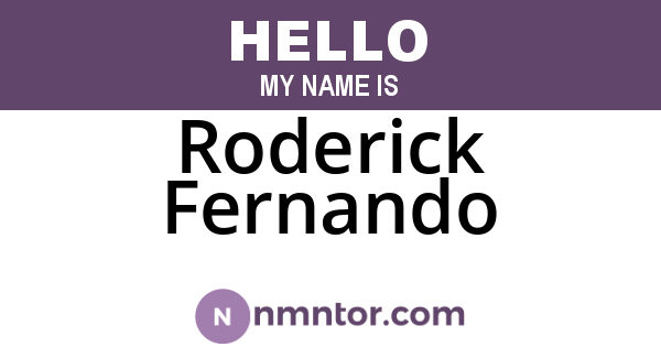 Roderick Fernando