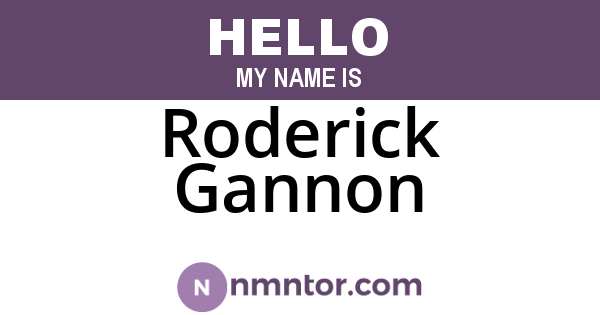 Roderick Gannon
