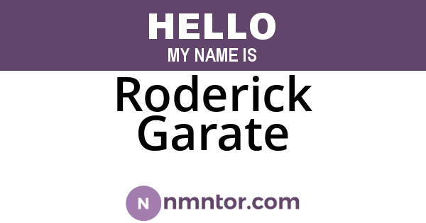 Roderick Garate