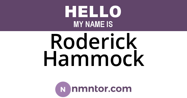 Roderick Hammock