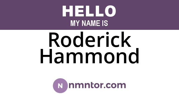 Roderick Hammond