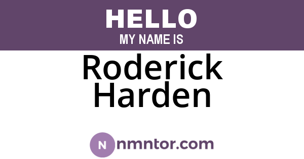 Roderick Harden