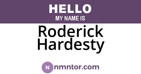 Roderick Hardesty
