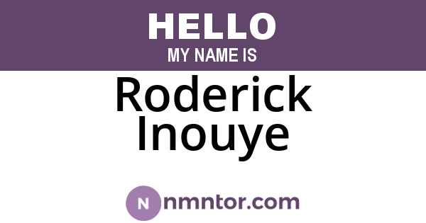 Roderick Inouye