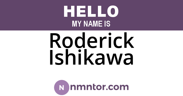 Roderick Ishikawa