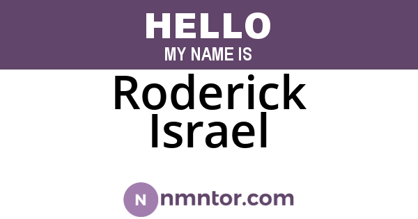 Roderick Israel