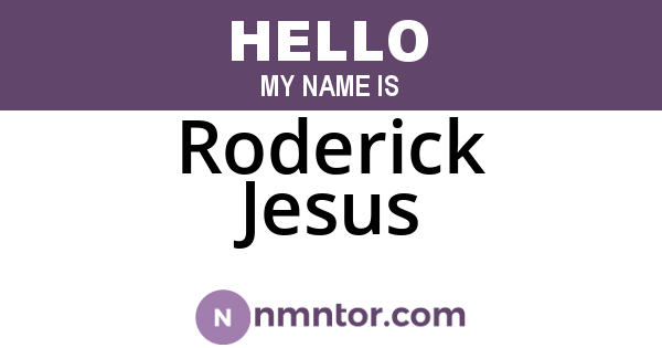 Roderick Jesus