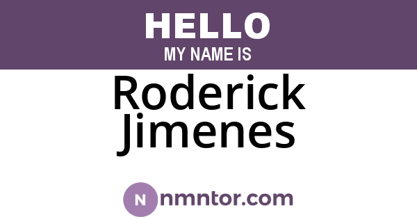 Roderick Jimenes