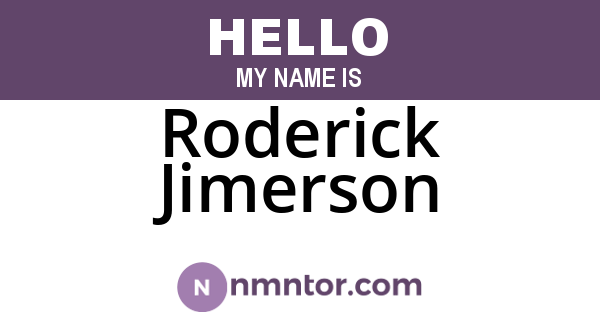 Roderick Jimerson