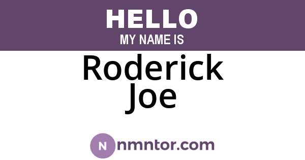 Roderick Joe