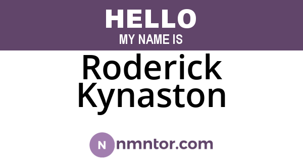 Roderick Kynaston