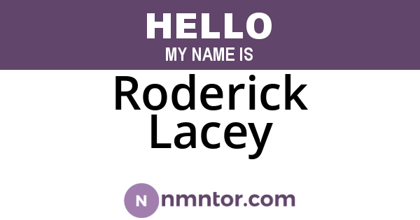 Roderick Lacey