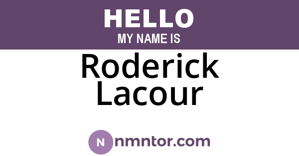 Roderick Lacour