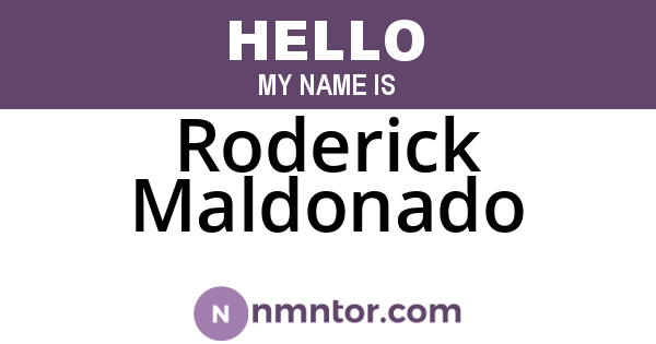 Roderick Maldonado