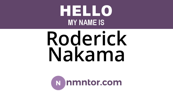 Roderick Nakama