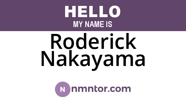Roderick Nakayama