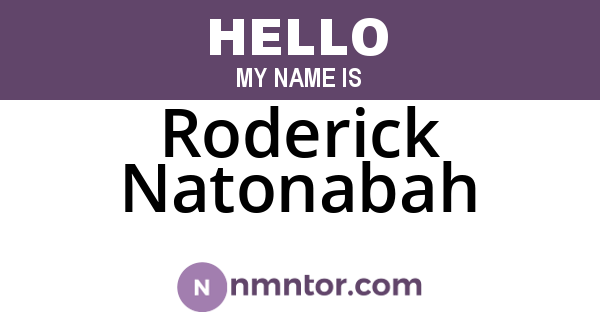 Roderick Natonabah
