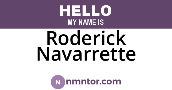 Roderick Navarrette