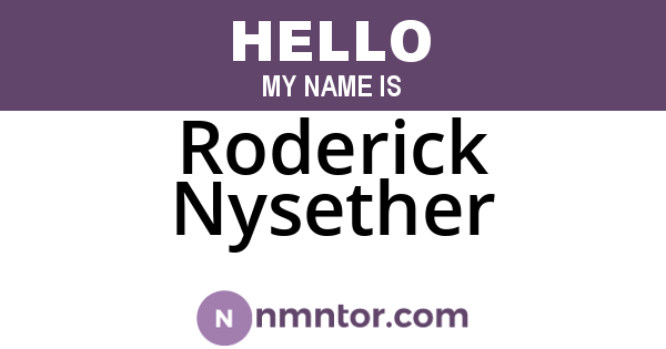 Roderick Nysether