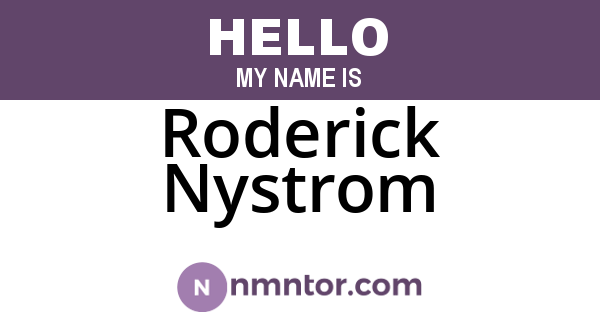 Roderick Nystrom